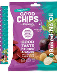 Baked Organic Beets and Yacon Chips by GOOD CHIPS! 100% Natural, High Fiber, Oil Free, Only Two Ingredients: Organic Beets and Yacon Root. Andean Superfood 0.7 oz Bags, Pack of 12