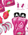 BOLERO  Dragon Fruit Flavored Sugar Free and Low Calorie Powdered Drink Mix Makes 16oz for Strong Flavor or 32oz for Mild Flavor 36 Small Sachet SinglesToGo  Europes Favorite Drink Mix