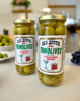 Old South Tomolives Pickled Green Tomatoes 2 Pack 16 oz each bundled with 4 count Laras Gourmet Passion coasters