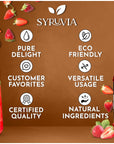 Syruvia Strawberry Syrup 254 fl oz  Sweet Strawberry Bliss in a Bottle  Kosher GlutenFree Ideal for Elevating Your Culinary and Beverage Adventures