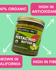 Wilderness Poets, Pistachio Butter - Organic, Raw, 100% Pistachio (8 Ounce)