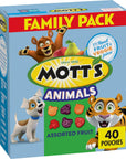 Mott's Fruit Flavored Snacks, Animals Assorted Fruit, Gluten Free, 40 ct