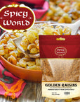 Spicy World Golden Raisins 2 LB Bulk Bag  Sweet  Seedless Sultanas from South Africa   Perfectly Dried for Natural Sweetness  Ideal Dried Fruit Snack  For Baking  More  No Added Sugar