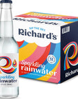 Richards Rainwater Sparkling Water 12 fl oz Glass Bottles 12Pack Long Lasting Bubbles Renewable Refreshing Carbonated Rain Water