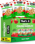 That’s it. Crunchables Fruit Snacks for Kids 100% Organic Apple, Deliciously Healthy and Light, Plant-Based,Non-Gmo, Gluten Free, USDA Approved Snacks 24 Packs (8.5 g)