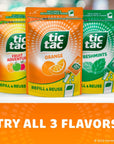 Tic Tac Resealable Refill Bag Bulk 172 Oz Orange Flavored Mints OnTheGo Refreshment Includes Empty Refillable Pack