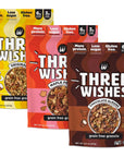 Three Wishes Granola Variety Pack 3Pack  Gluten Free Granola 6g Protein  3g Sugar Healthy Breakfast  OntheGo Snack  Vegan Kosher  GrainFree