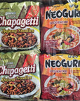 Ramyun Combo 16packs Chapagetti Chajang Noodle 45oz8 packsNeoguri Spicy Seafood 42oz8 packs by Nongshim