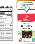 Eden Organic Dark Red Kidney Beans Dry USA Grown Non GMO 16 oz Box