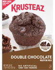 Krusteaz Muffin Mix, Double Chocolate Muffin Mix, Made with Real Chocolate Chips & No Artificial Flavors, Colors or Preservatives, 20 OZ Box (Pack of 2)