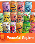 Peaceful Squirrel Variety LaCroix Sparkling Water Variety of 16 Flavors Naturally Essenced Sparkling Water 12 Ounce Cans Pack of 16