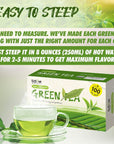 Fusion Select 200 Counts Organic Green Tea  Fresh Herbal Drink with Mild  Bright Flavor  Easy to Brew  Relaxing Tea Beverages with Antioxidant Support  Individually Wrapped Tea Bags