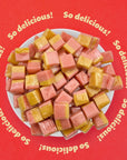 Fruit Caramel Cubes Candy Strawberry  Passion Fruit Flavor Individually Wrapped 15Pound Pack