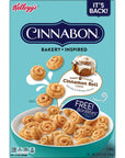 Cinnabon Cold Breakfast Cereal 7 Vitamins and Minerals Kids Snacks Original 87oz Box 1 Box