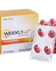 Weekly-D Vitamin D3 50,000 IU | 24 Vitamin D3 Softgels Cholecalciferol Supplements