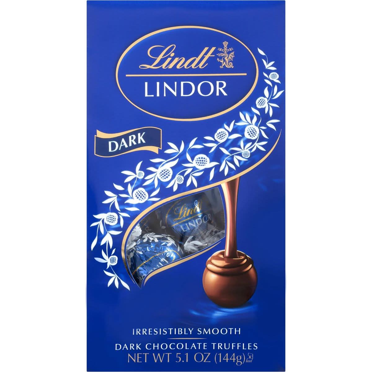 Lindt LINDOR Dark Chocolate Truffles Dark Chocolate Candy with Smooth Melting Truffle Center Great for Gift Giving 51 oz Bag 6 Pack