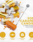 Werthers Original Chewy Caramels Soft Caramel Candy 24 Oz with Moofin Silver SS Coffee Stirrer  Indulge in Rich Creamy Delight Real Butter  Fresh Cream Old Recipe Caramel Candy Pack of 4