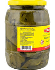 Tazah Grape Leaves in a Jar 16oz Drained California Style Turkish Vine Leaves Great For Stuffed Grape Leaves Dolma Halal Vegetarian Vegan  Net 32oz