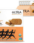 Olyra Organic Breakfast Biscuits | Healthy Snacks, Low Sugar, High Fiber, Plant Based Protein Cookies (1 Box of 4 Packs) (Cinamon Tahini, 6 Count (Pack of 4)