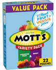 Mott's Fruit Flavored Snacks, Variety Value Pack, Gluten Free, 22 ct