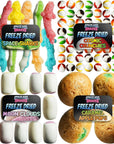 Premium Freeze Dried Candy Variety Pack with 4 Kinds of Candy  Space Sharks Cosmic Crunchies Moon Clouds Caramel Apple Comets and Stickers  Freeze Dried Candy Sampler Shipped in Box for Protection