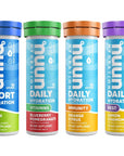 Nuun Hydration Complete Pack - Sport, Vitamins, Immunity and Rest Electrolyte Drink Tablets, Mixed, 4 Pack (42 Servings)