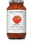 Daves Gourmet Pasta Sauce Tomato Organic Red Heirloom 159 Pound