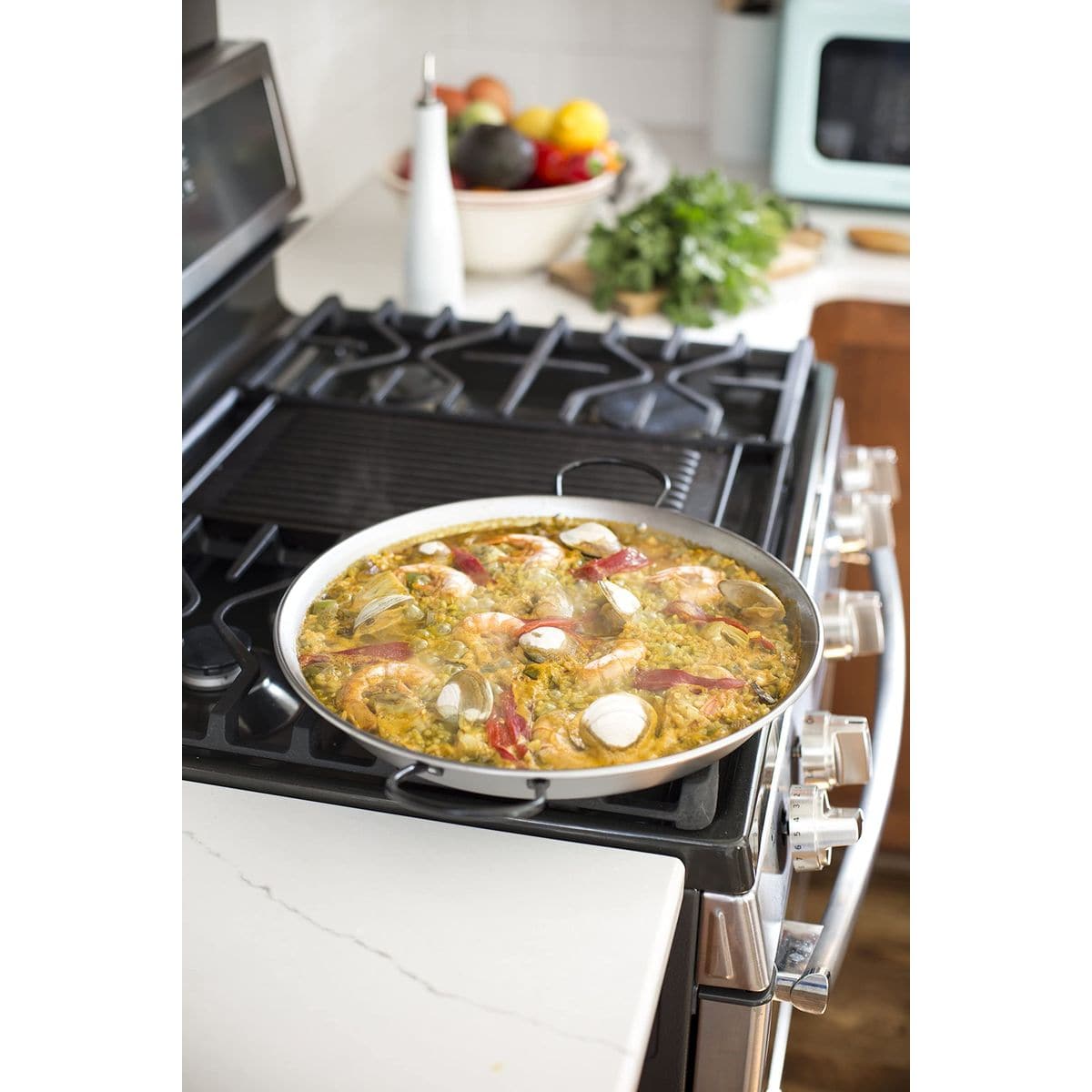 Matiz España Deluxe Authentic Paella Kit with Traditional Pan and Ingredients