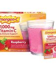 Emergen-C 1000mg Vitamin C Powder, with Antioxidants, B Vitamins and Electrolytes, Supplements for Immune Support, Caffeine Free Fizzy Drink Mix, Raspberry Flavor - 30 Count/1 Month Supply