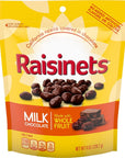 Raisinets Milk Chocolate Covered California Raisins 80 oz Resealable Bag Bulk 8 pack