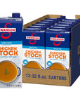 Swanson 100% Natural Unsalted Chicken Stock, 32 Oz Carton (Pack of 12)