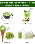 Matcha Bubble Milk Tea Instant 3in1 Powder Mix  1kg 33 Drinks  For Boba Tea Milkshake Blended Frappe and Bakery  Authentic Taiwan Recipe  Zero Trans Fat No Preservatives by Moriyama Teahouse