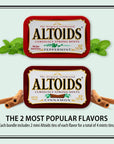 Altoids Curiously Strong Mints Variety Pack of 42 each of Altoids Peppermint and Altoids Cinnamon Mints  Favorite Flavors of Altoids Breath Mints  Bundle with Ballard Products Pocket Bag