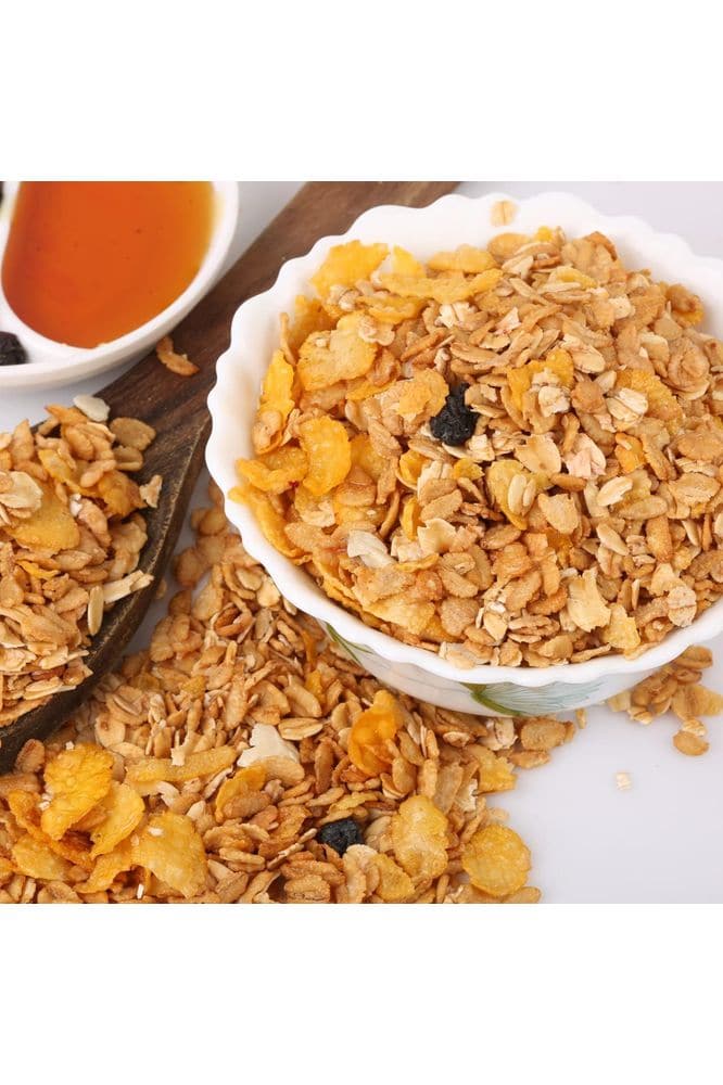 8AM Muesli Gluten Free Dry Fruits and a Blend of Honey Roasted Nuts and Seeds - Whlsome - Breakfast Foods