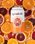 Spindrift Sparkling Water Blood Orange Tangerine Flavored Made with Real Squeezed Fruit 12 Fl Oz Cans Pack of 24 Only 12 Calories per Can