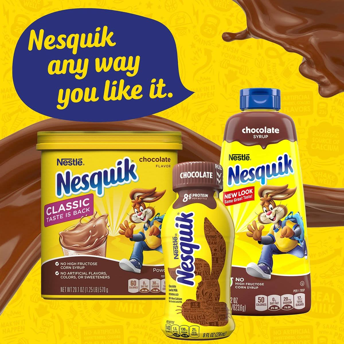 Nesquik Chocolate Lowfat Milk Ready to Drink 12 Pack of 8 fl oz