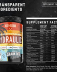 Axe & Sledge Supplements Hydraulic Stimulant-Free Pre-Workout with Nitrosigine, AgmaMax, Hydromax & Creatine MagnaPower, Increases Performance, Focus, & Pumps, 20/40 Servings, Shark Bite