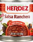 HERDEZ Ranchera Salsa Medium 7 oz Can 12Pack