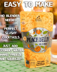 Lt Blenders Peach Bellini in a Bag  Wine Slushie Mixes  Each Bag Makes 12 Gallon of Frozen Peach Bellini Mix  NonGMO Wine Freezer mix  Make with Wine Liquor or as a Mocktail  Pack of 3