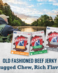 Wild River Beef Jerky Variety Pack Old Fashioned Beef Jerky Gluten Free  2 Green Chile Black Pepper Original  Deliciously Seasoned Savory Meat Snack Made with 100 Beef 35 Ounce Pack of 4