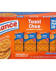 Lance Sandwich Crackers ToastChee Peanut Butter 20 Individually Wrapped Packs 6 Sandwiches Each