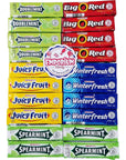 Doublemint, Spearmint, Juicy Fruit, Big Red, Winterfresh Chewing Gum - 4 Packs of Each - Fresh Variety Assortment 20 Total Packs of Gum