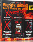 Elijah's Xtreme Trio Hottest Hot Sauce Gift Sets Includes Xtreme Regret Carolina Reaper Hot Sauce, Ghost Pepper Sauce & Sweet Reaper Hot Sauces