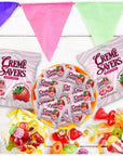 NOSH PACK Cream Savers Hard Candy Individually Wrapped 4 Pack Strawberry Cream Savers Bulk Candies 625 Ounce Bags with Nosh Pack Candy Bag