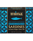 Mina Sardines Skinless  Boneless Sardines in Extra Virgin Olive Oil 44 Ounce Wild Caught Sardines Responsibly Sourced Packed By Hand Low Sodium High in Protein Sardines in Olive Oil 12 Pack