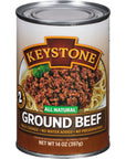 Keystone Meats All Natural Canned Beef Ground 14 Ounce