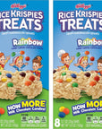 Generic Krispie Rainbow Rice Snack Treats Crispy Marshmallow Bars 2 Box SimplyComplete Bundle for Kids Value Pack Snacking at Home School Office or with Friends Family