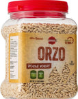 Baron’s Orzo Pasta Whole Wheat | Natural Israeli Rice-Shaped Orzo for Soups, Casseroles & Salads | Cooks in 10 Minutes for Creamy & Delicious Risotto’s or Rice Pilaf | 1.3 Pound (Pack of 1))