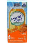 Crystal Light On The Go Citrus With Caffeine Drink Mix 10Packet Box Pack of 18