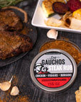 Dos Gauchos Argentine Steak Rub - Chimichurri Seasoning Dry Spice Blend Authentic Marinade Sauce Mix - Grill, Smoke, Roast, Keto, Gluten Free, All Natural, Sugar Free, Low Salt, No MSG, Madison Park Foods, 2.75 Ounce Tin